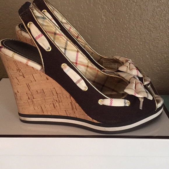 Coach wedges, twirling cotton twill - Picture 2 of 7